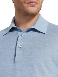 Silk Cashmere and Linen Polo Shirt