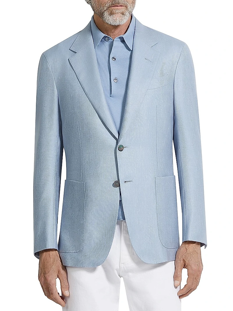 Silk Cashmere and Linen Jacket