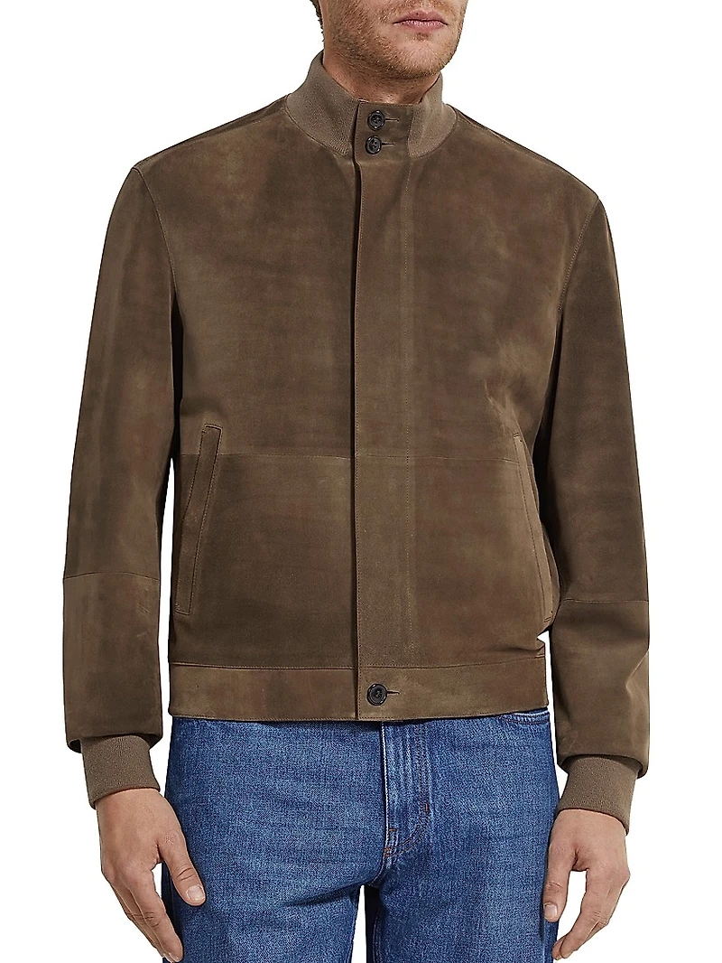Leather Blouson Jacket