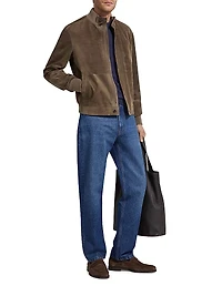 Leather Blouson Jacket