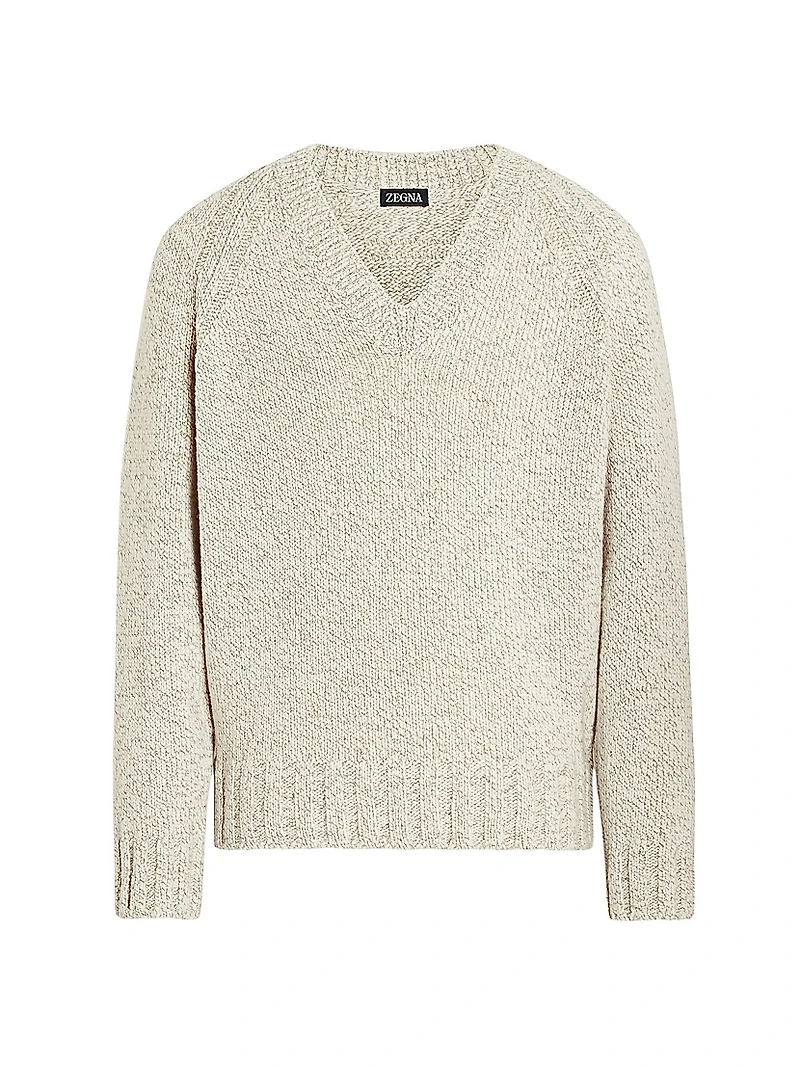 Cashmere and Wool V-Neck Sweater