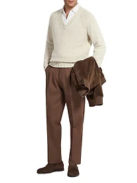 Cashmere and Wool V-Neck Sweater