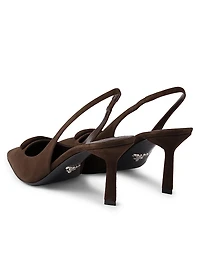 Suede Slingback Pumps