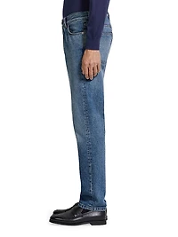 Stone-Washed Cotton Roccia Jeans