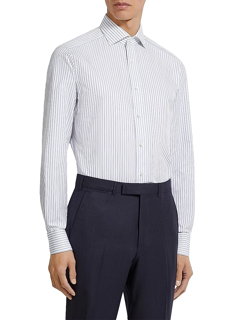 Structured Striped Centoventimila Cotton Shirt