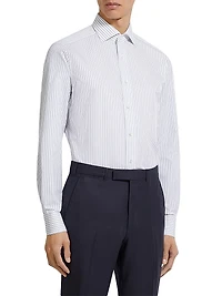 Structured Striped Centoventimila Cotton Shirt