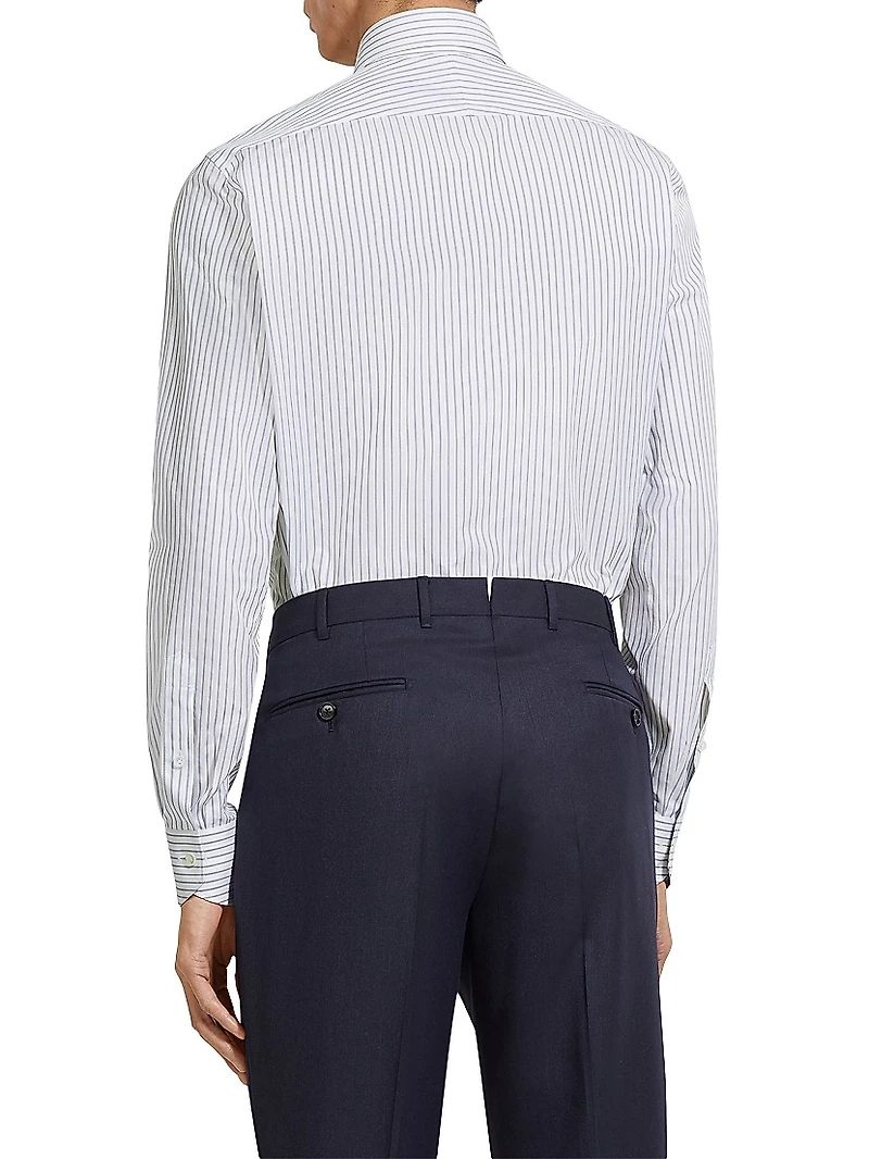 Structured Striped Centoventimila Cotton Shirt