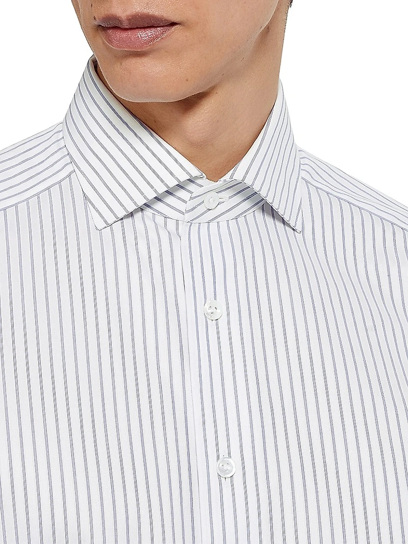 Structured Striped Centoventimila Cotton Shirt