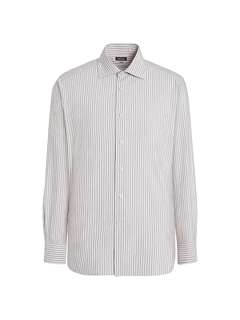 Striped Silk and Cotton Blend Shirt