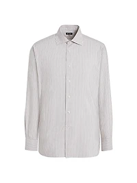Striped Silk and Cotton Blend Shirt