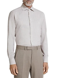Striped Silk and Cotton Blend Shirt