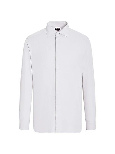 Micro-Checked Centoventimila Cotton Shirt
