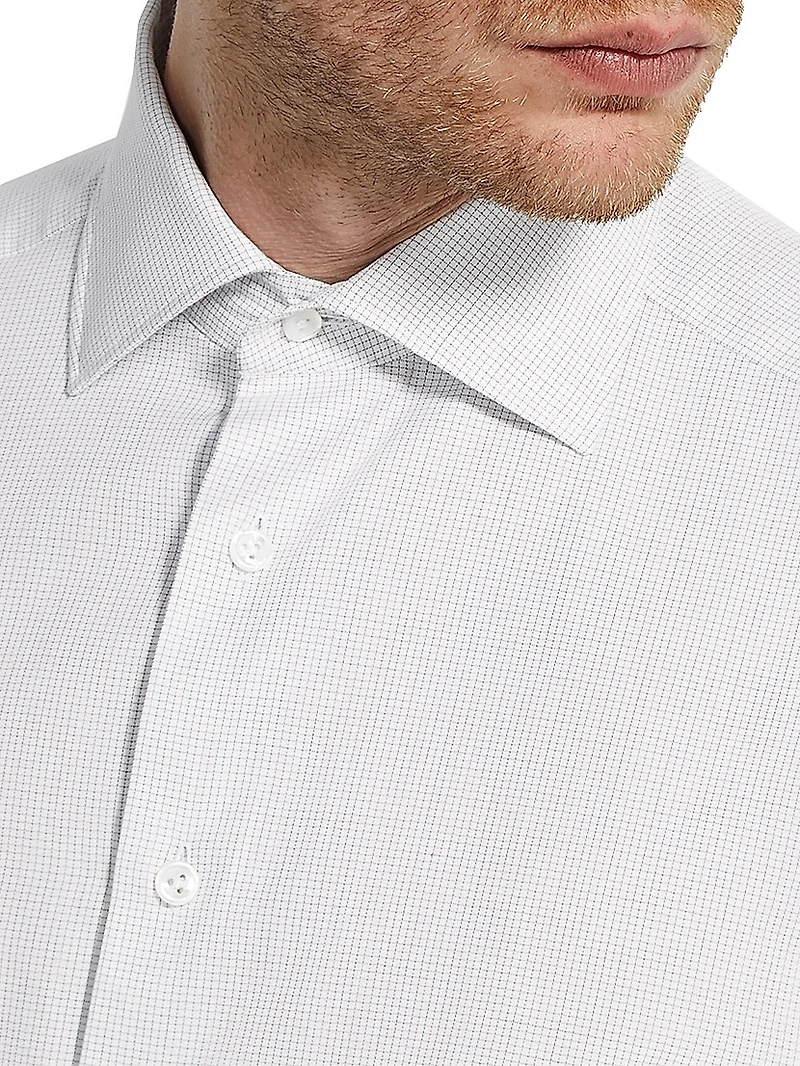 Micro-Checked Centoventimila Cotton Shirt