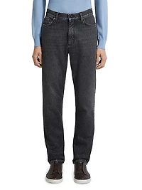 Stone Washed Cotton Roccia Jeans