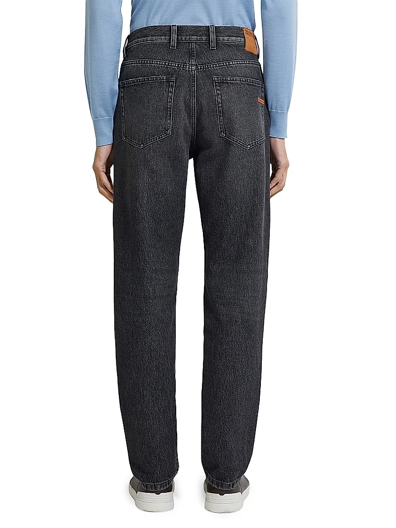 Stone Washed Cotton Roccia Jeans