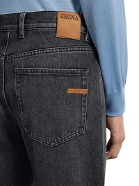 Stone Washed Cotton Roccia Jeans