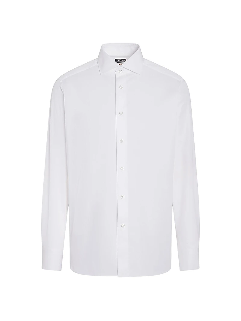 Micro-Striped Centoventimila Cotton Shirt