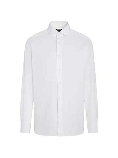 Micro-Striped Centoventimila Cotton Shirt