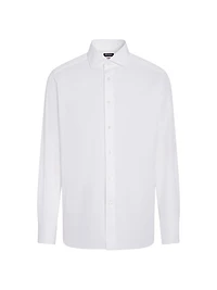 Micro-Striped Centoventimila Cotton Shirt