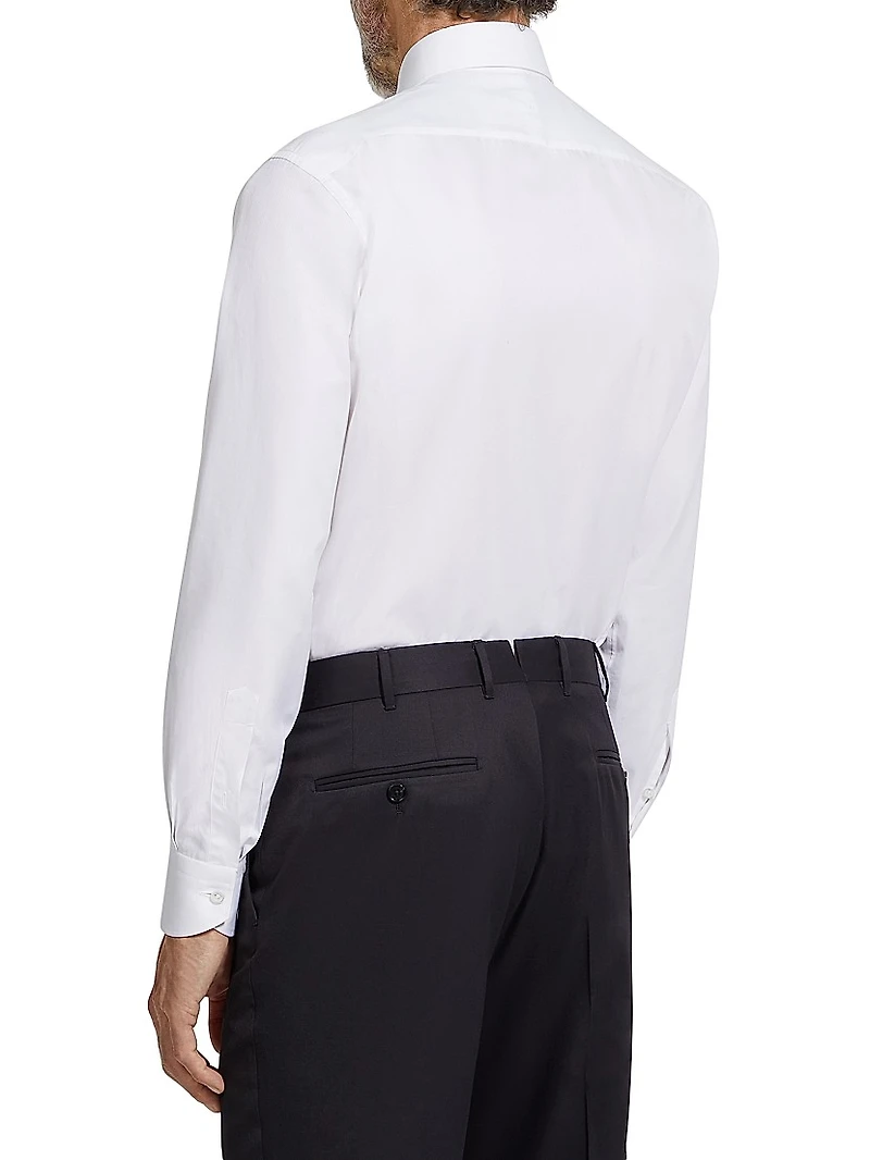 Micro-Striped Centoventimila Cotton Shirt