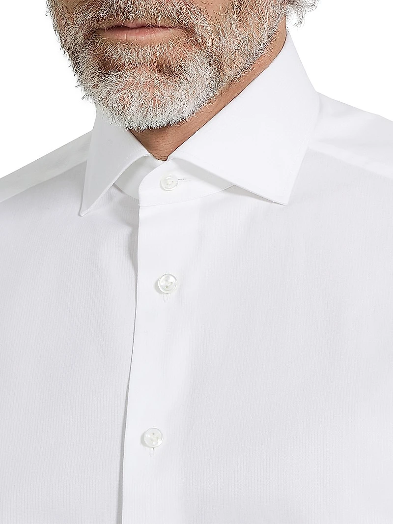 Micro-Striped Centoventimila Cotton Shirt