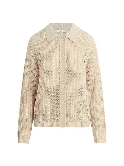 The Arlo Cotton-Blend Crochet Cardigan