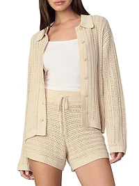 The Arlo Cotton-Blend Crochet Cardigan