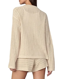The Arlo Cotton-Blend Crochet Cardigan