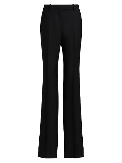 Wool-Blend Straight-Leg Pants
