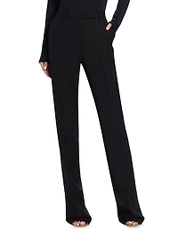 Wool-Blend Straight-Leg Pants