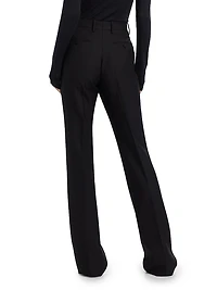 Wool-Blend Straight-Leg Pants