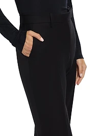 Wool-Blend Straight-Leg Pants