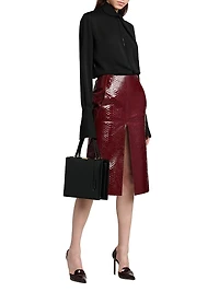 Silk-Georgette Tieneck Blouse