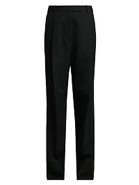 Sequined Wool-Blend Crêpe Straight-Leg Pants