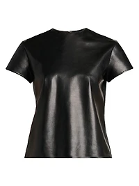 Leather Short-Sleeve T-Shirt