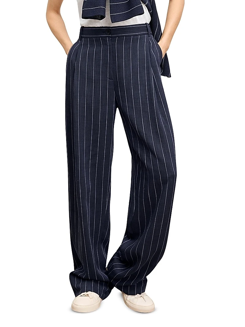 Fitz Trousers Striped Porto Weave