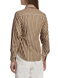 Drexel Striped Cotton Button-Front Shirt