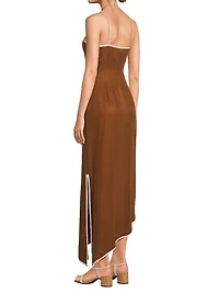 Pivoine Avinta Squareneck Asymmetric Maxi Dress