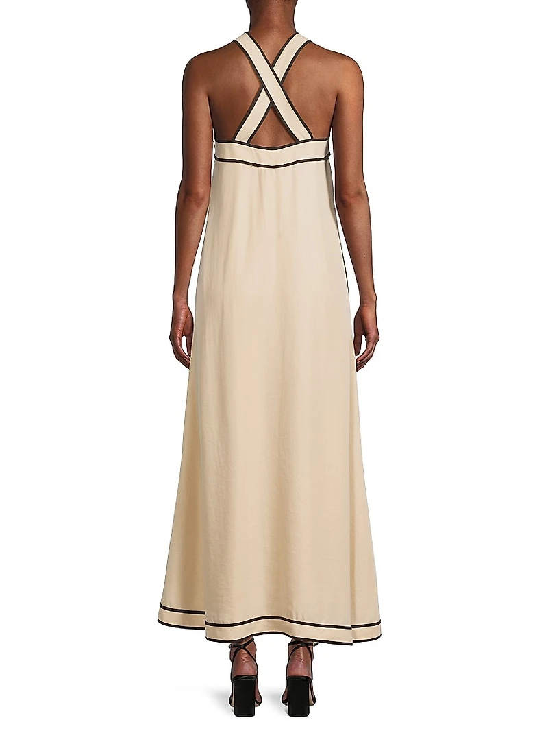 Pivoine Neroli Square Neck Maxi Dress