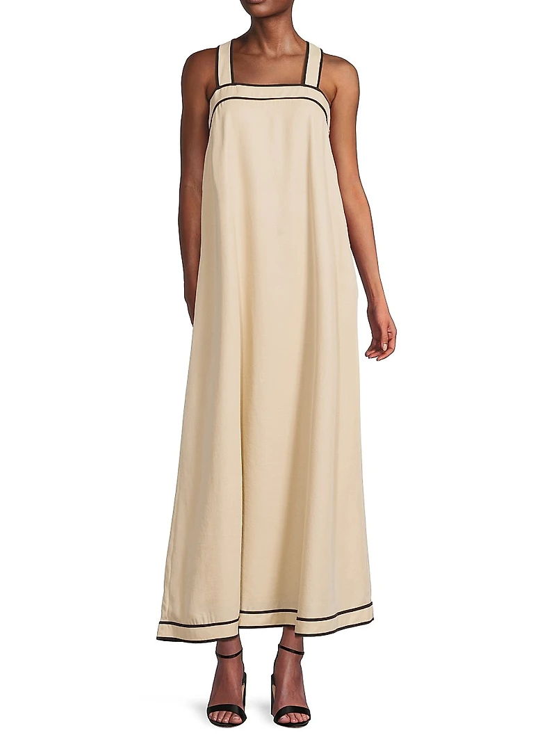 Pivoine Neroli Square Neck Maxi Dress