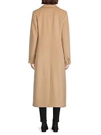 Wool-Blend Single-Breasted Maxi Coat