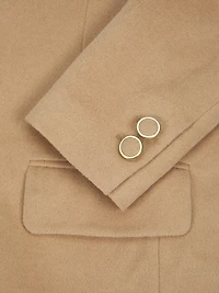 Wool-Blend Single-Breasted Maxi Coat