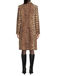 Leopard Double-Breasted Coat