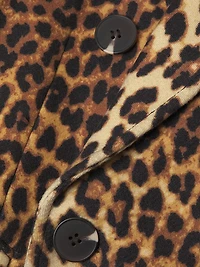 Leopard Double-Breasted Coat