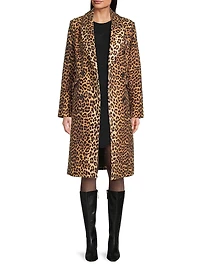 Leopard Double-Breasted Coat
