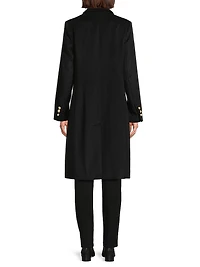 Peak Lapel Wool-Blend Coat