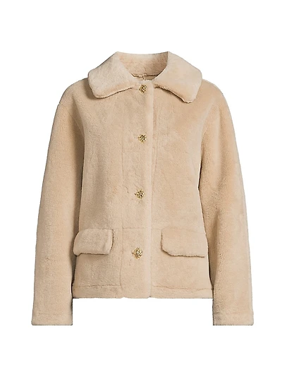 Short Faux Shearling Jacket