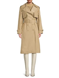 Double-Breasted Belted Trench Coat