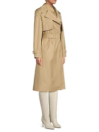 Double-Breasted Belted Trench Coat