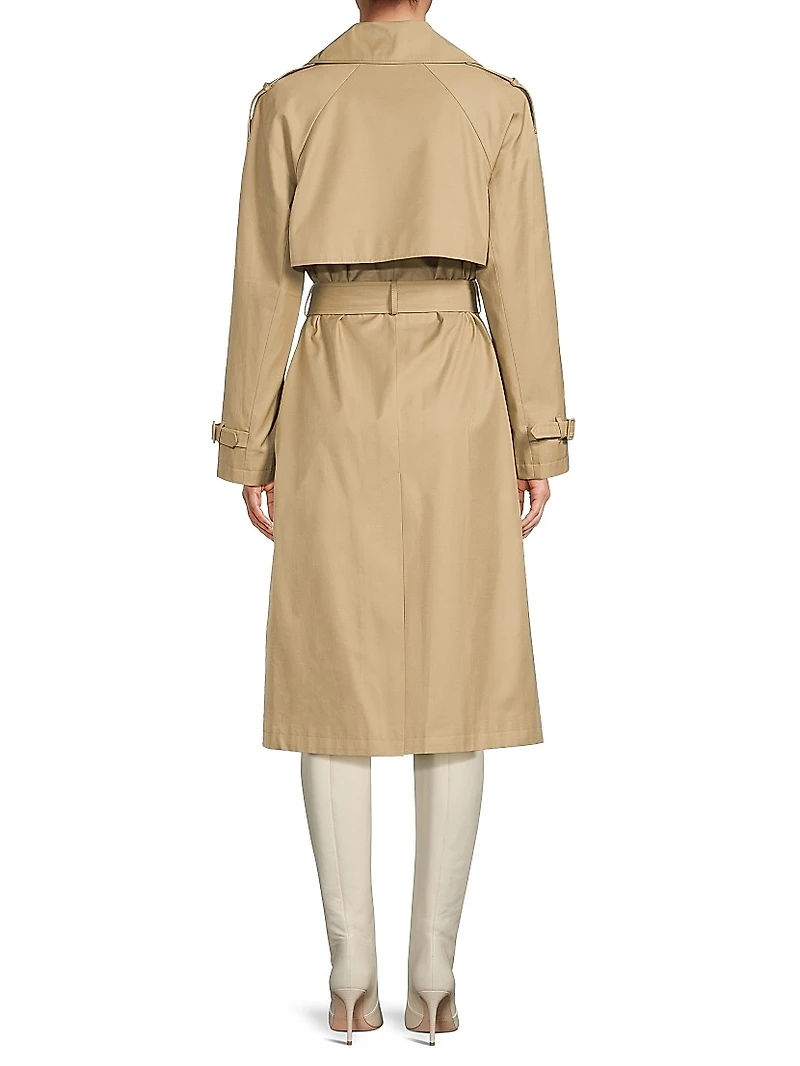 Double-Breasted Belted Trench Coat